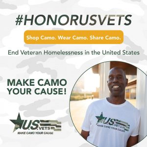 #HonorVets white with image of vet